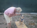 Sandra mit ihr Patenhund Velitschko 1.10.2016 2